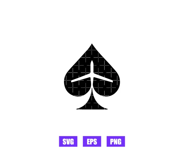 Plane Spade Logo Graphics Free Download