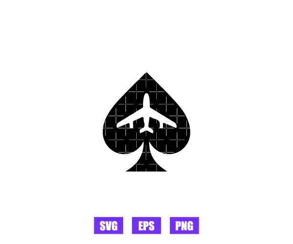 Plane Spade Logo Graphics Free Download