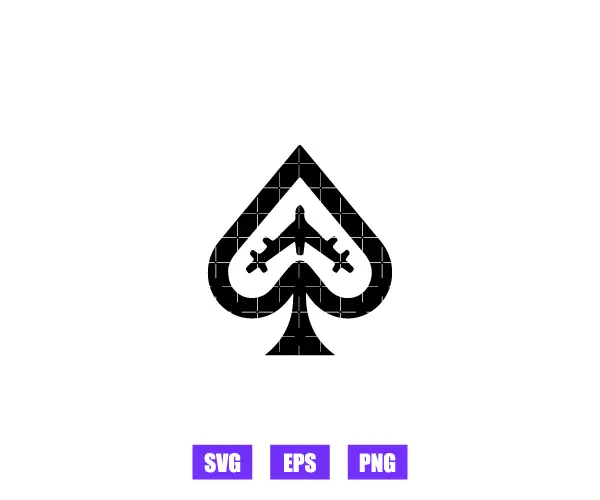 Plane Spade Logo Graphics Free Download
