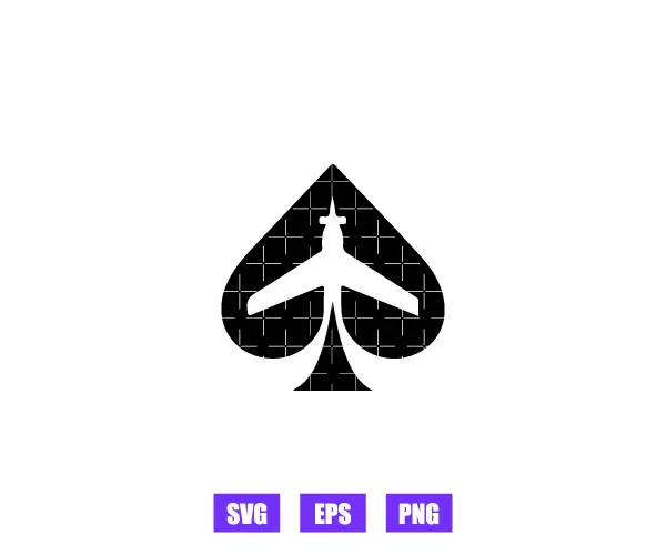 Plane Spade Logo Graphics Free Download