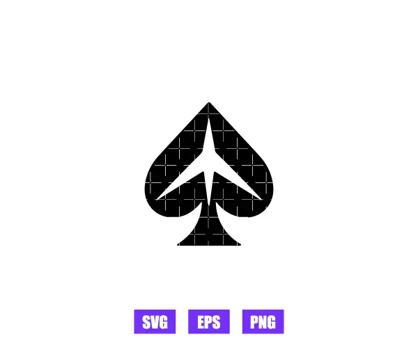 Plane Spade Logo Graphics Free Download
