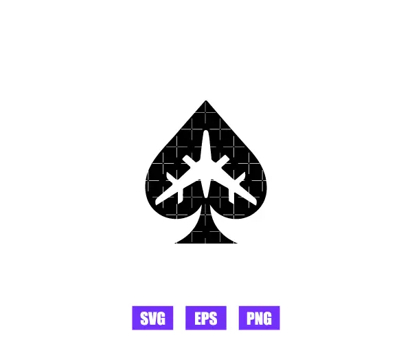 Plane Spade Logo Graphics Free Download