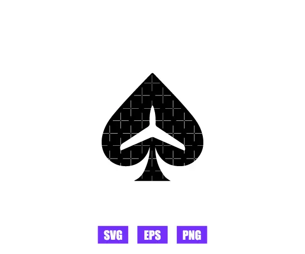 Plane Spade Logo Graphics Free Download
