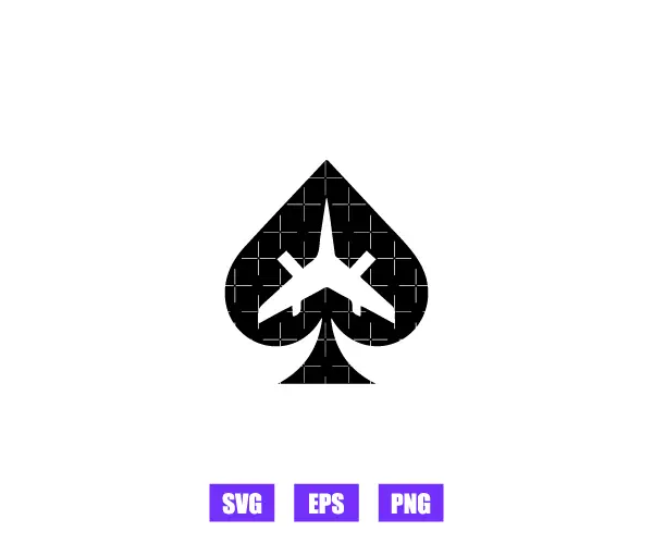 Plane Spade Logo Graphics Free Download