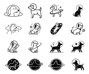 best space dog logo free download