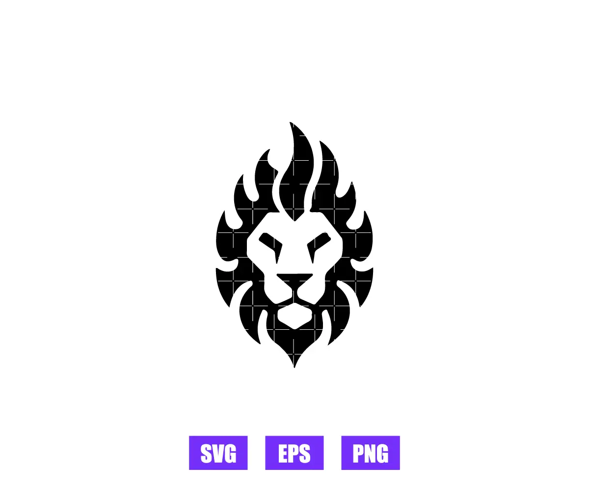 Lion Fire Logo Graphics Free Download