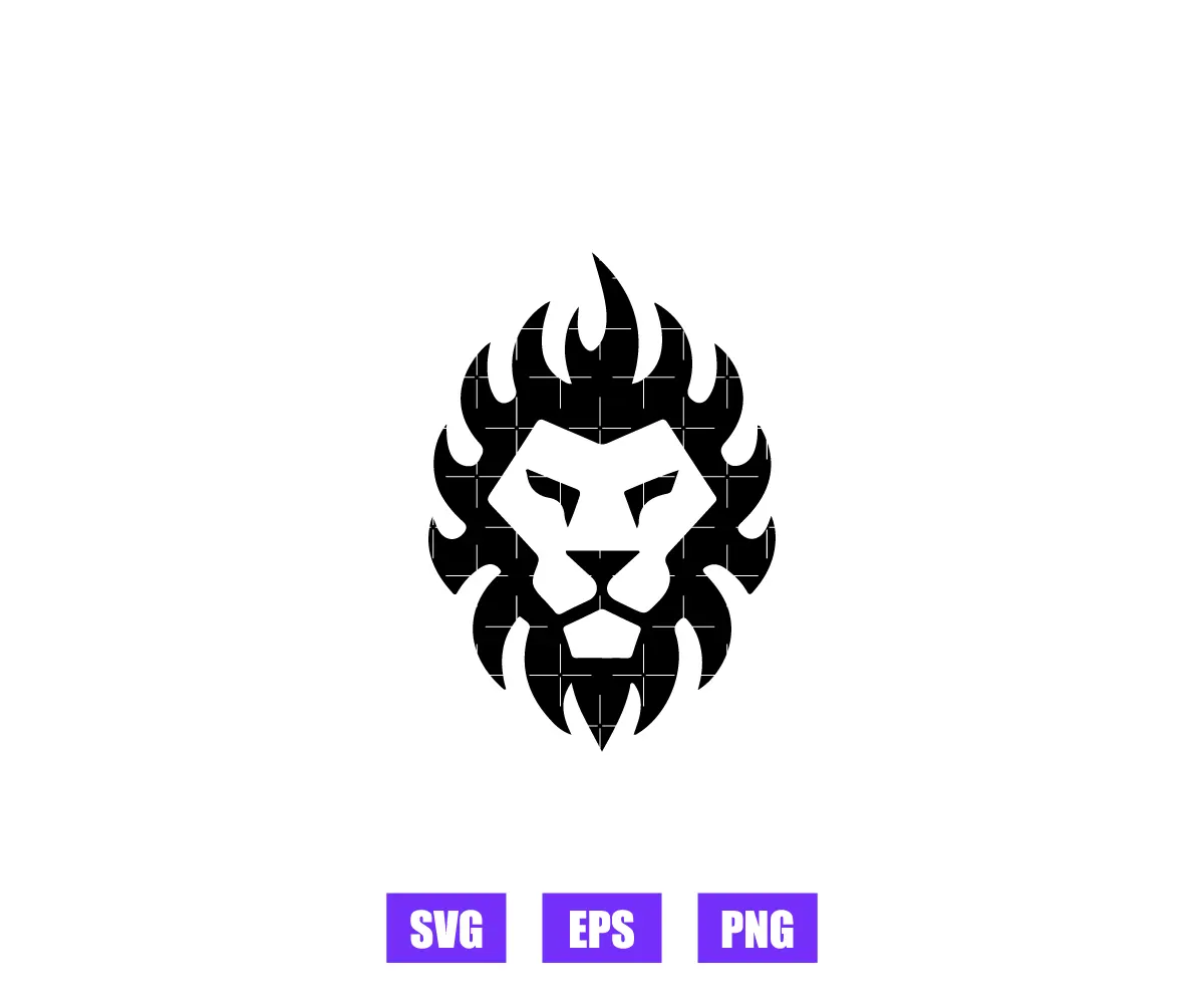 Lion Fire Logo Graphics Free Download