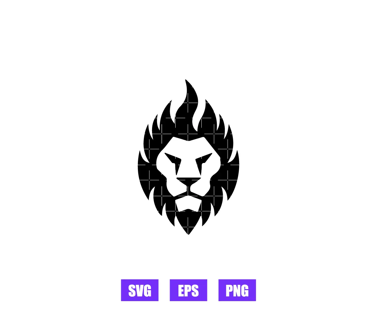 Lion Fire Logo Graphics Free Download