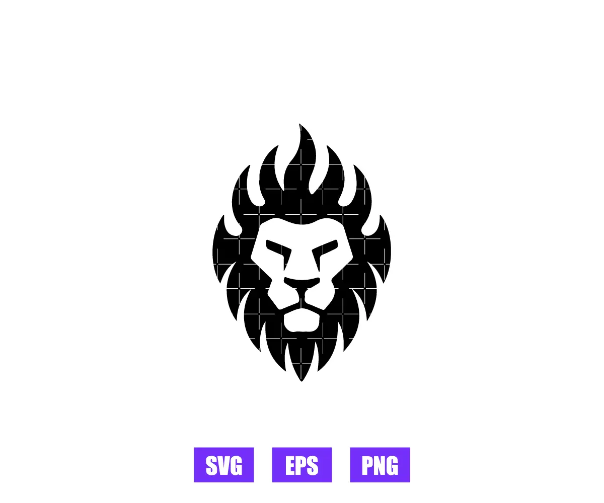 Lion Fire Logo Graphics Free Download