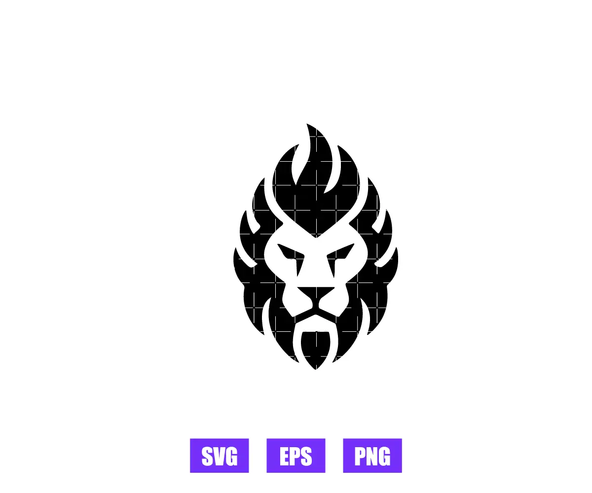 Lion Fire Logo Graphics Free Download