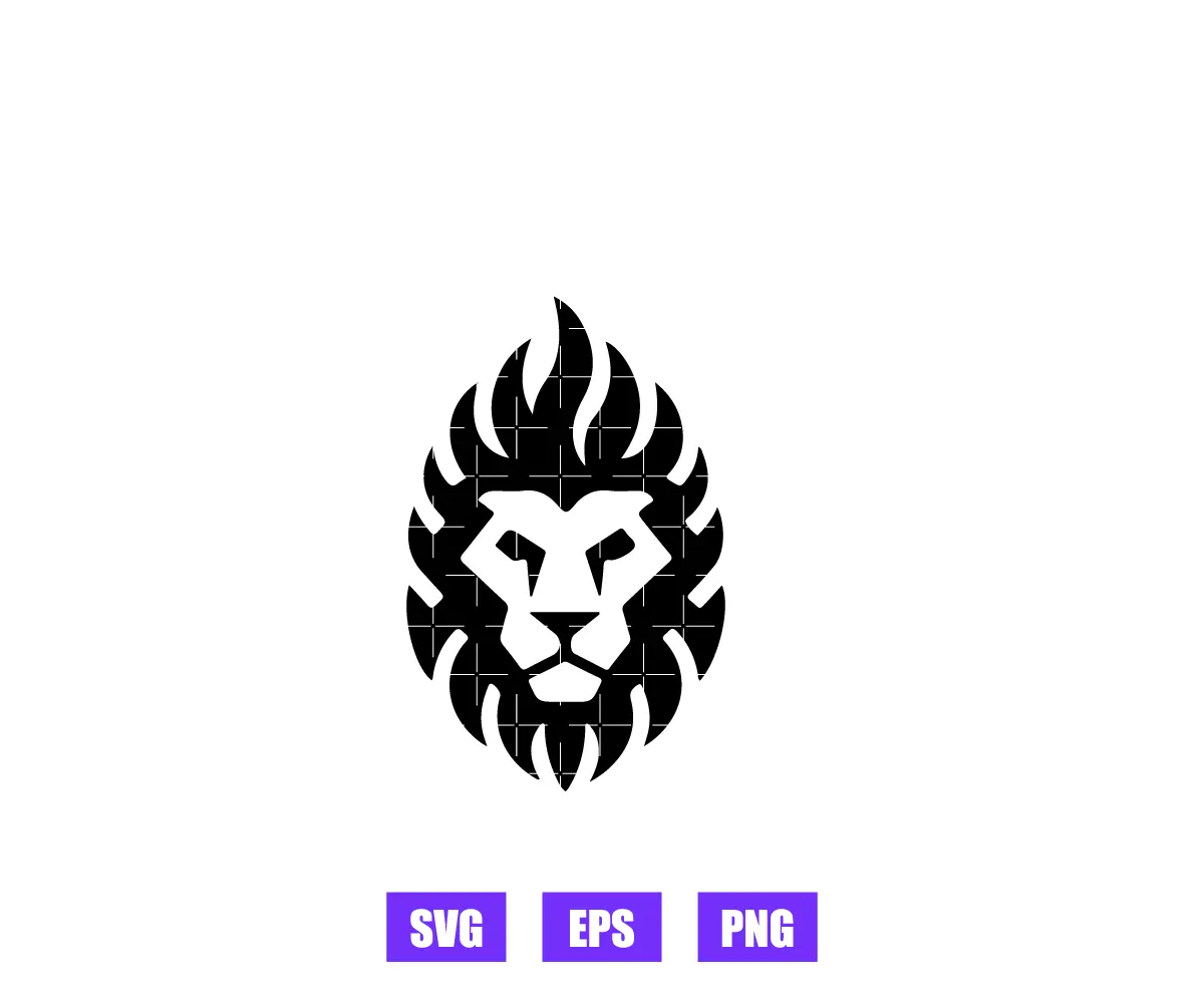 Lion Fire Logo Graphics Free Download