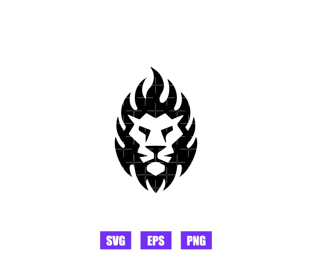 Lion Fire Logo Graphics Free Download
