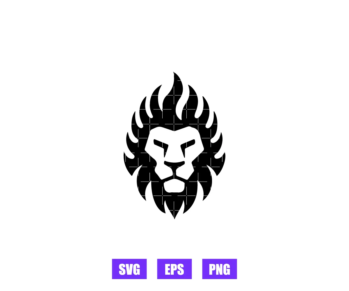 Lion Fire Logo Graphics Free Download