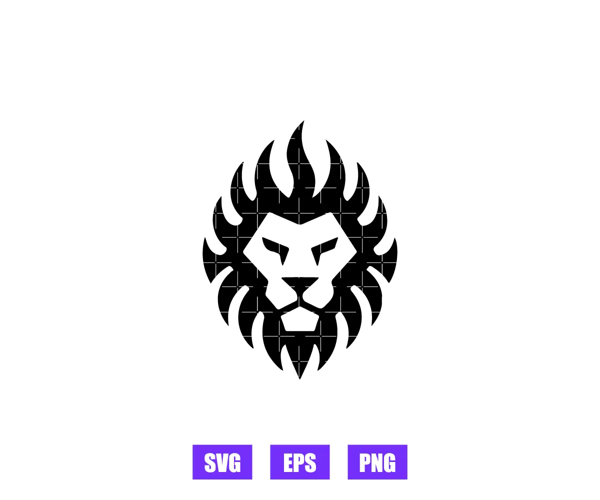 Lion Fire Logo Graphics Free Download
