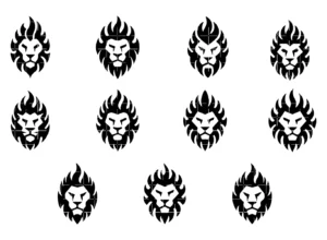 best lion fire logo free download